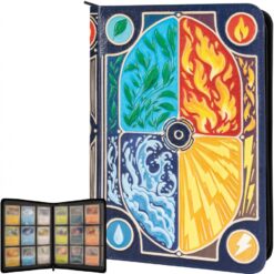TCG Faux-Leather Elemental Trading Card Binder