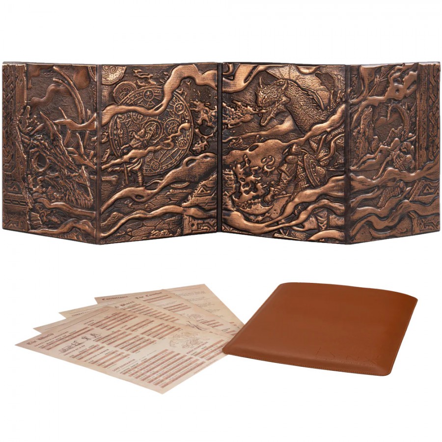 3D Faux-Leather Customizable Game Master Screen (DM/GM)