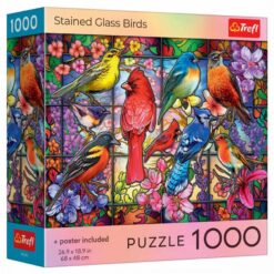 Puzzle: Stained Glass Birds 1000 Piece