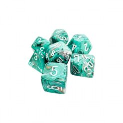 Mega-Hedrals Marble: Oxi-Copper/White 7-Die Set
