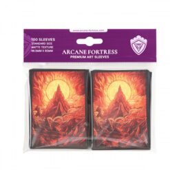 Card Sleeves: Standard- Matte Art- Stained Glass- Burning Mountain (100 ct)