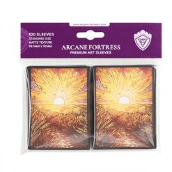 Card Sleeves: Standard- Matte Art- Stained Glass- Golden Plains (100 ct)