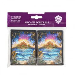 Card Sleeves: Standard- Matte Art- Stained Glass- Hidden Island (100 ct)
