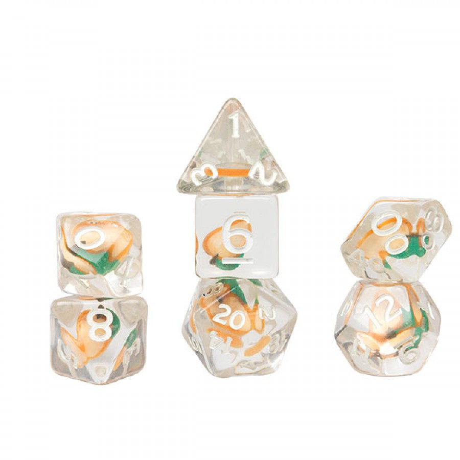 Fruit Slice Dice - Peach - 7 Die Set