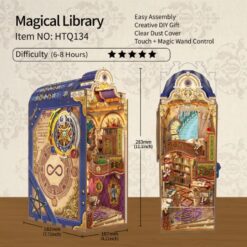 DIY Book Nook Kit: Magical Library w/ Dust Cover