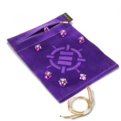 Enhance: Tabletop Roll on a Scroll Dice Case and 7pc Acrylic Dice Set - Purple