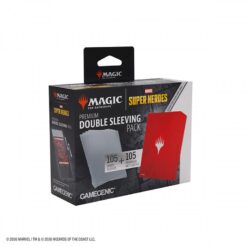 Card Sleeves: MTG Premium Double Sleeving Pack- Marvel Super Heroes- Comic Burst Red (105ct)