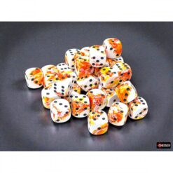 Chessex - 12mm Sunrise/black brush 36d6 set