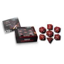 7-Die Set D&D Dragon Scale: Silicone- Red